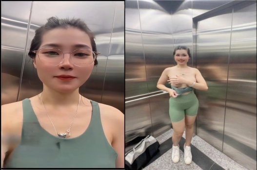 Ân ái Việt Nam Lan Anh BJ cho fan ở thang máy